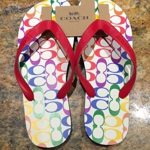 Coach Zak Signature Flip Flop-Rainbow